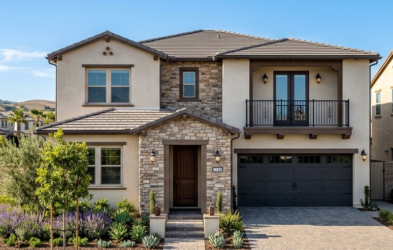 Two story custom home in Orange County.